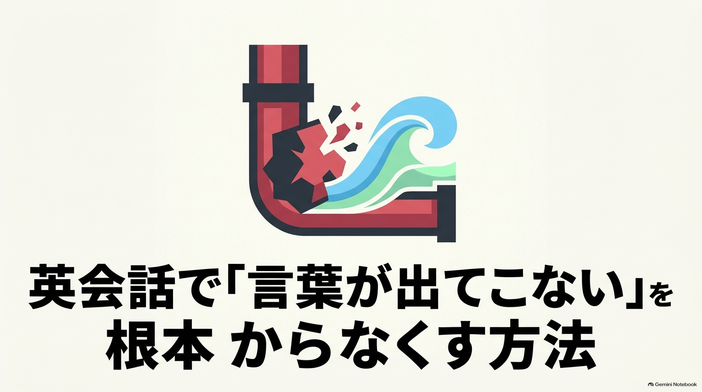 英会話で言葉が出てこない現象を根本からなくす方法を解説したアイキャッチ画像